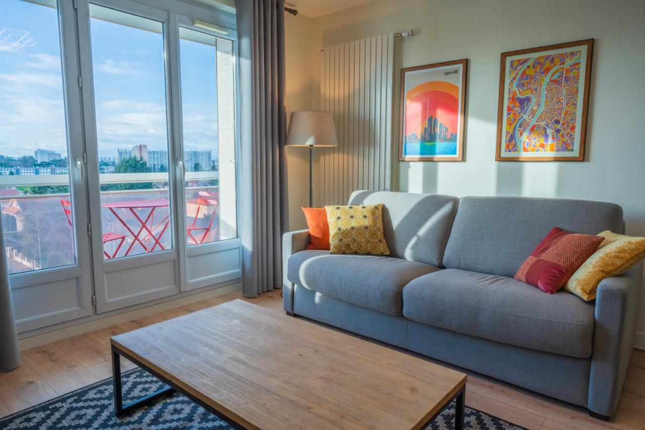 Apartament T2 De Standing Climatise Avec Parking Prive, Tram T2 T5, Hopitaux Est Bron Zewnętrze zdjęcie